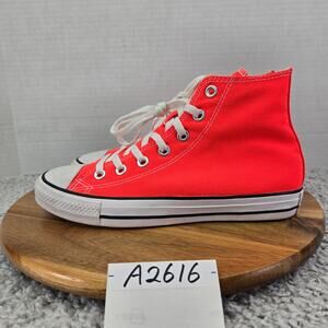 Converse Womens 8 CTAS Ox High Bright Crimson Orange Casual Y2K Daily Sneakers
